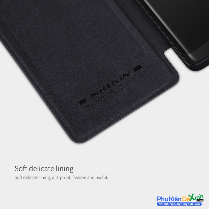 Bao Da Samsung Galaxy Note 8 Hiệu Nillkin Qin được làm bằng da và nhựa cao cấp polycarbonate khá mỏng nhưng có độ bền cao nếu được bảo vệ cẩn thận thì xài sẽ rất bền.